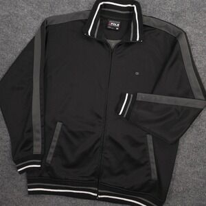 Southpole Track Jacket Mens M Black Gray Pockets Full Zip Hip Hop Streetwear